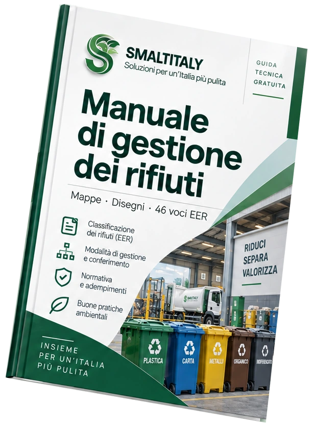 Copertina del Manuale di gestione dei rifiuti Smaltitaly: classificazione EER, gestione, normativa e buone pratiche